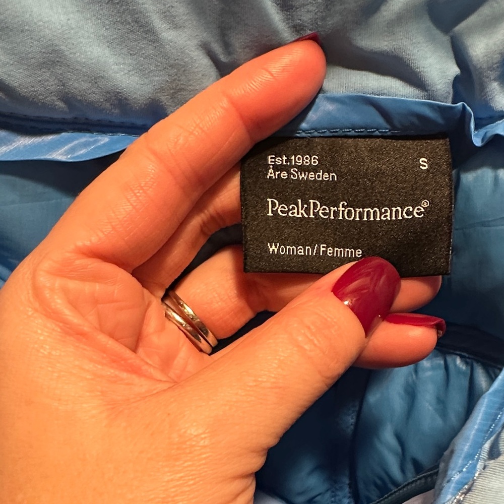 Peak Performance Sky Blue Down Puffer Shorts - image 2